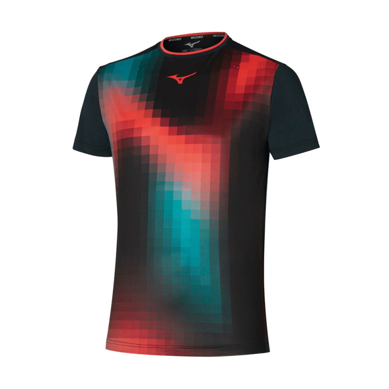 T-shirt Mizuno Frontier Shadow Graphic Homme – Noir – Performance & Respirabilité