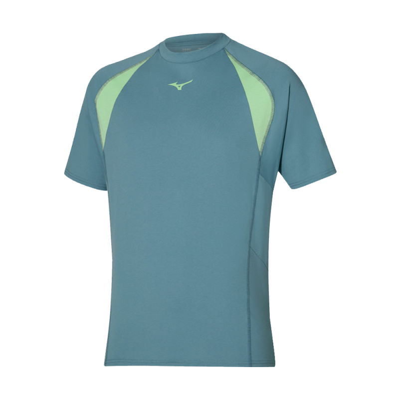 T-shirt Mizuno Athletics Frontier Oversize Homme – Bleu – Style Décontracté & Confort Optimal