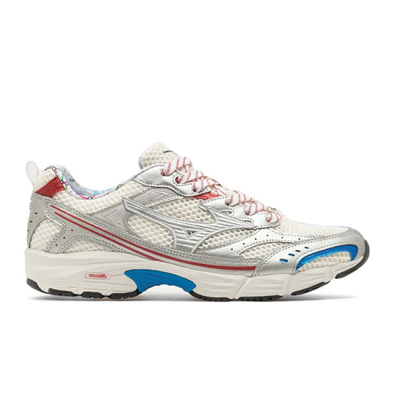 Baskets Mizuno MXR – Blanc, Bleu et Rouge – Style Rétro & Confort Moderne