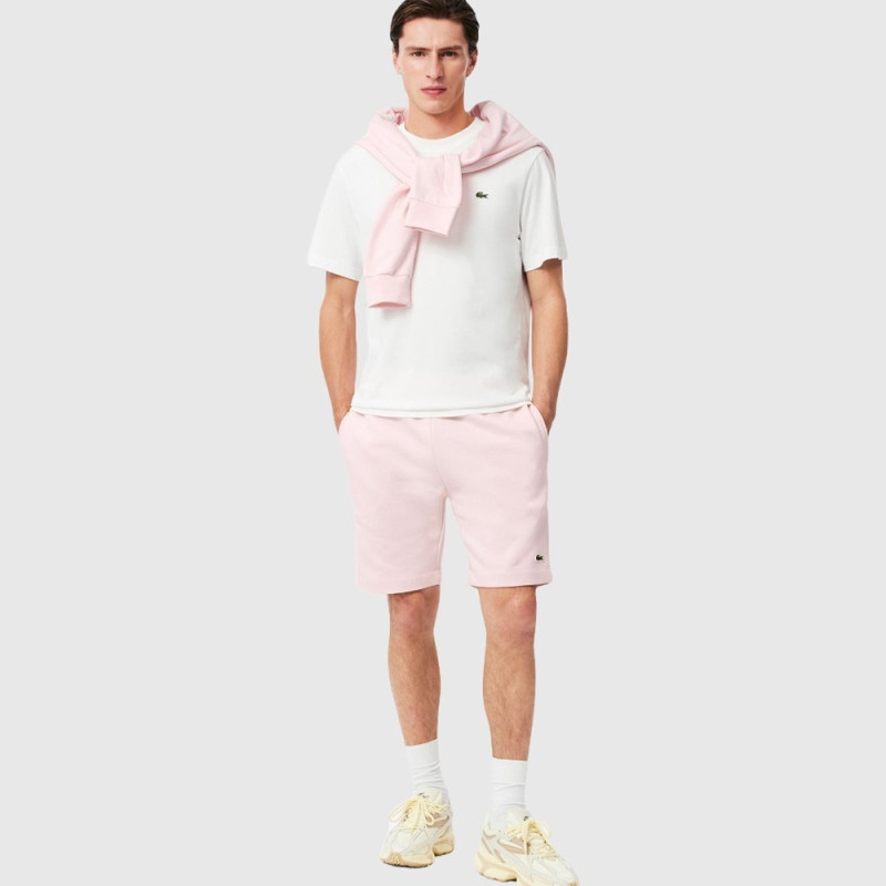 Short Homme Lacoste – Rose Clair – Confort Polaire & Coupe Classique