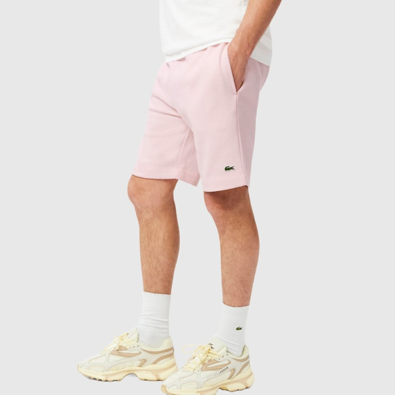 Short Homme Lacoste – Rose Clair – Confort Polaire & Coupe Classique