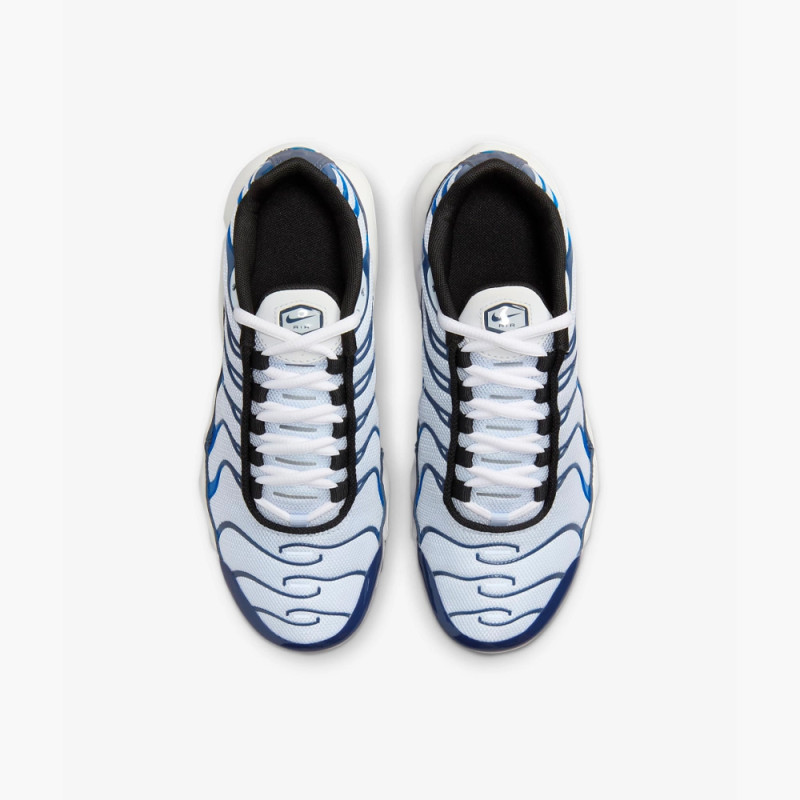 Baskets Nike Air Max Plus GS Bleues et Blanches – Enfant – Style Rétro & Confort Moderne