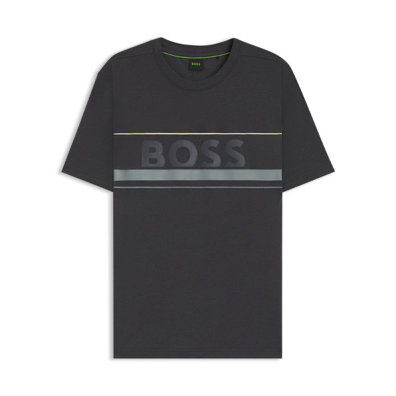 T-shirt BOSS Tee Iconic Zone Noir Homme – Style Sportif et Élégance Contemporaine | DM'Sports