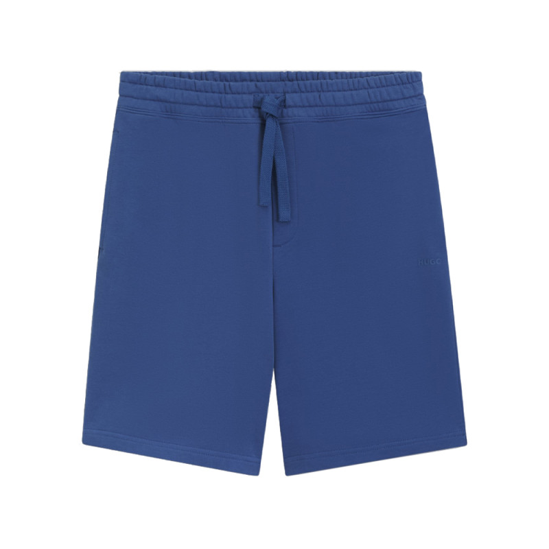 Short Hugo DAYONO Bleu en molleton de coton avec logo imprimé – Style urbain et confort absolu