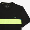 T-shirt Lacoste sport ultra dry Noir avec imprimé Jaune - Performance et style
