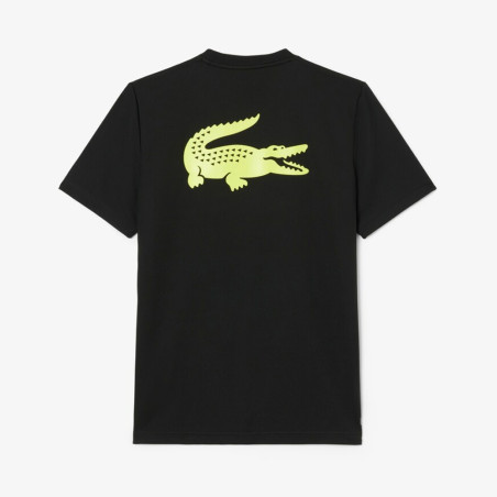T-shirt Lacoste sport ultra dry Noir avec imprimé Jaune - Performance et style