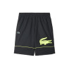 Short Lacoste sport Noir avec imprimé Jaune taffetas diamanté - Taffetas Diamanté Léger & Respirant