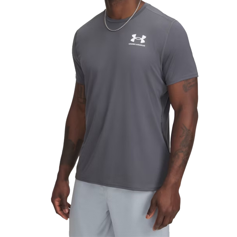 T‑shirt Under Armour HeatGear Fitted – Gris – Confort ajusté & Séchage Ultra‑Rapide