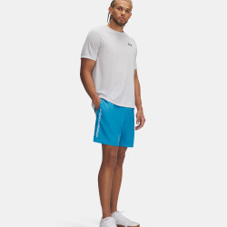 Short Under Armour Tech™ Woven Wordmark – Bleu Blanc – Confort Légèrement Ample & Séchage Express