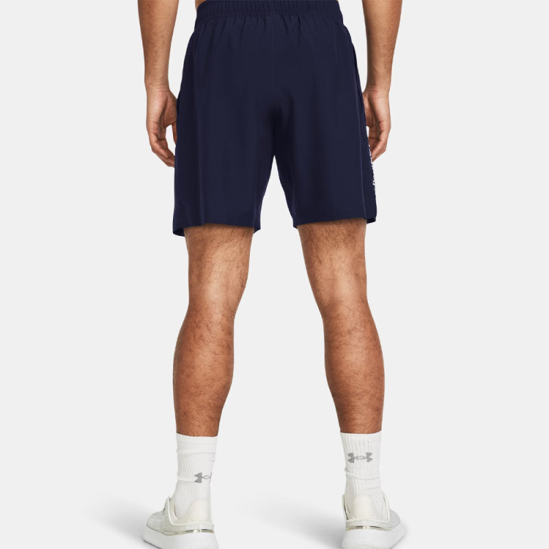 Short Under Armour Tech™ Woven Wordmark – Bleu Marine et Blanc – Confort Légèrement Ample & Séchage Express