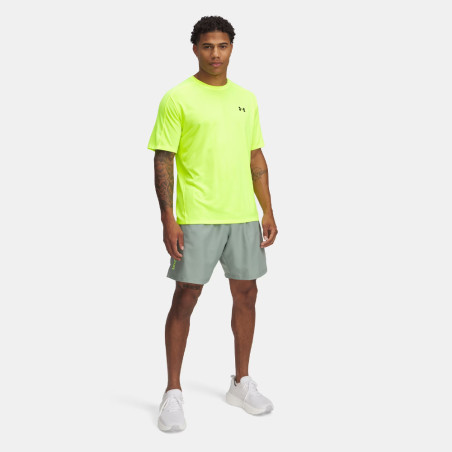 Short Under Armour Tech™ Woven Wordmark – Vert et Jaune – Confort Légèrement Ample & Séchage Express