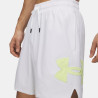 Short Under Armour Zone Woven 18 cm – Blanc – Confort léger & mobilité multidirectionnelle