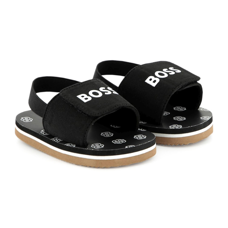 Claquettes Enfant Boss Noires – Pratiques, Confortables et Stylées