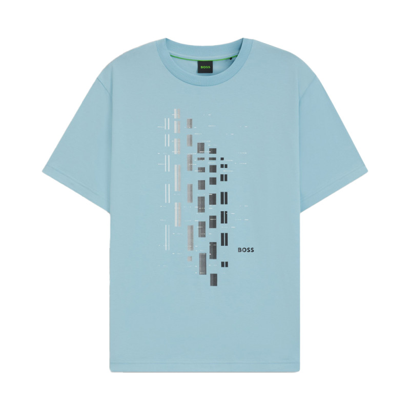T-Shirt Boss TEE GRX Zone Bleu – Modernité et confort réunis dans un imprimé graphique