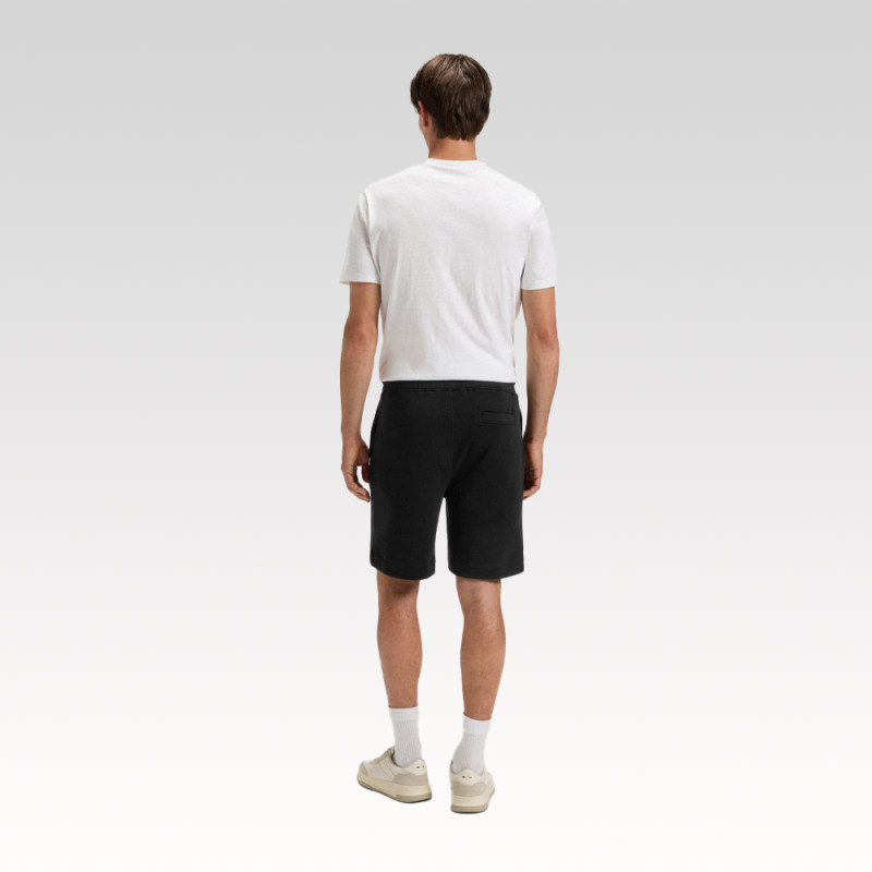 Short Boss SEWALK Relaxed Noir avec badge logoté – Confort décontracté et style affirmé