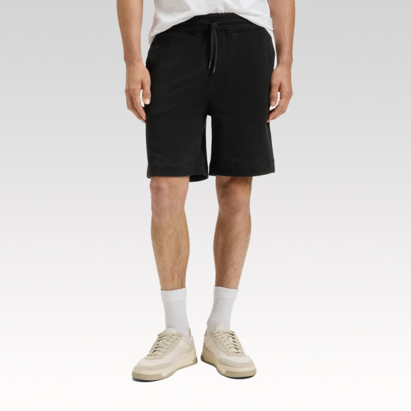 Short Boss SEWALK Relaxed Noir avec badge logoté – Confort décontracté et style affirmé