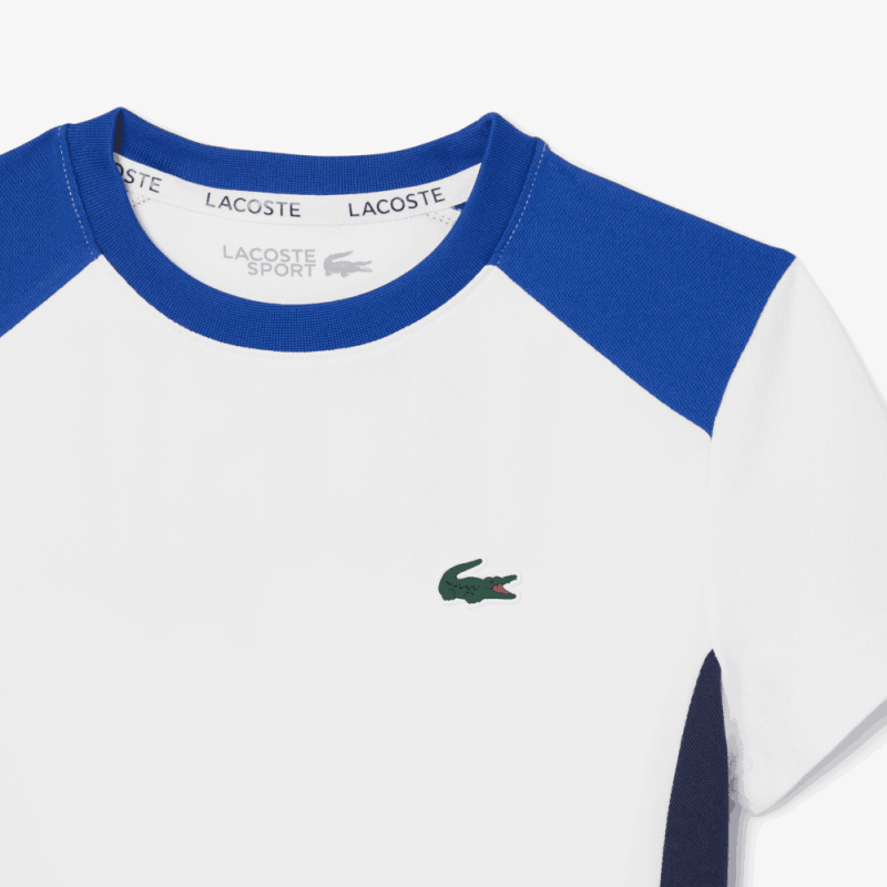 T-shirt Enfant Tennis Lacoste Sport -Blanc- Piqué Ultra Dry