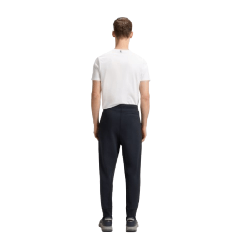 Pantalon de survêtement  BOSS Hadiko Rib – Bleu foncé –Confort Stretch & Détails Sportifs
