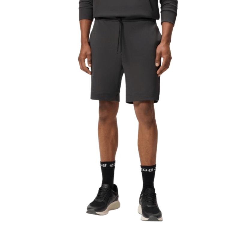 Short BOSS  - Gris -  en coton mélangé à rayures