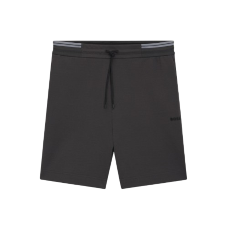 Short BOSS  - Gris -  en coton mélangé à rayures