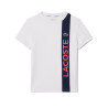 T-shirt Enfant Lacoste Tennis – Blanc et Bleu Marine – Piqué Ultra Dry & Design Sportif