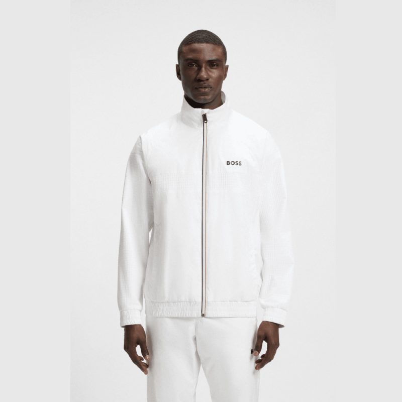 Survêtement BOSS -Blanc- déperlant à détails logotés