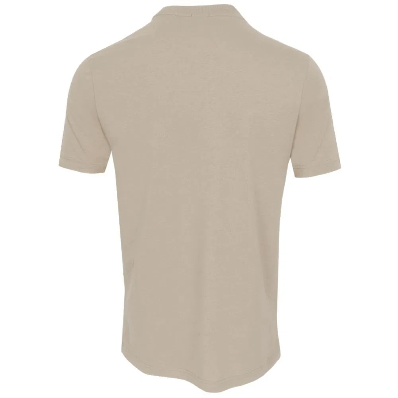 T-shirt BOSS Tee – Coton Stretch & Logo Contrasté – Beige– Homme