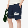 Short Lacoste sport  Bleu Marine / Blanc - Tennis taffetas diamanté imprimé