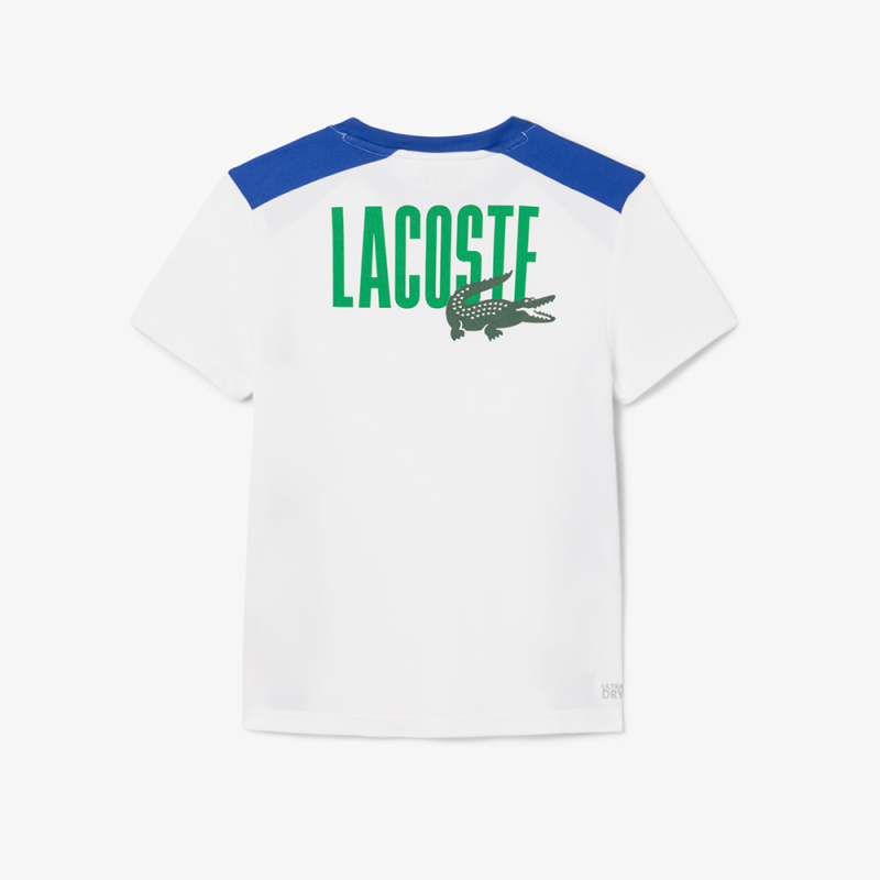 T-shirt Enfant Tennis Lacoste Sport -Blanc- Piqué Ultra Dry