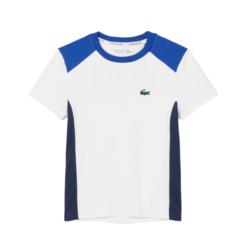 T-shirt Enfant Tennis Lacoste Sport -Blanc- Piqué Ultra Dry