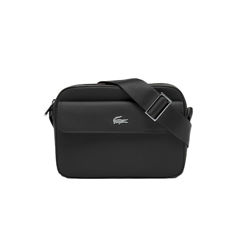 Sacoche Bandoulière Zippée Noire Lacoste – Élégance professionnelle et praticité au quotidien