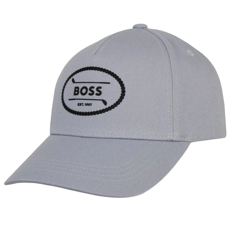 Casquette BOSS Golf - Gris - Pyer-Golf en twill avec visière incurvée