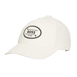 Casquette BOSS Golf - Blanc - Pyer-Golf en twill avec visière incurvée