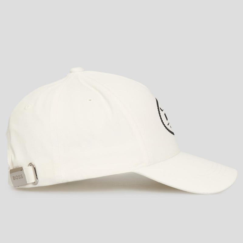 Casquette BOSS Golf - Blanc - Pyer-Golf en twill avec visière incurvée