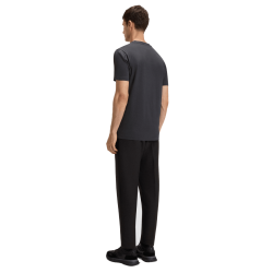 T-shirt Regular Boss TEE - Gris - en coton stretch avec logo contrastant