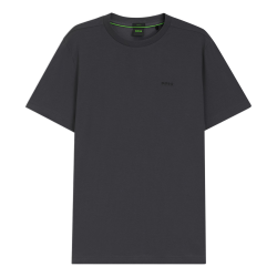 T-shirt Regular Boss TEE - Gris - en coton stretch avec logo contrastant