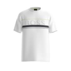 T-shirt BOSS Tee Iconic Zone – Blanc – Style Sportif et Élégance Contemporaine