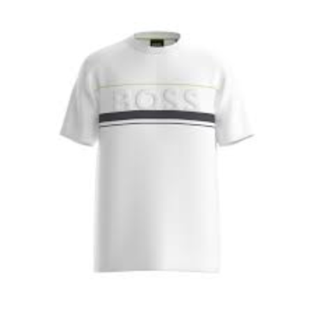 T-shirt BOSS Tee Iconic Zone – Blanc – Style Sportif et Élégance Contemporaine