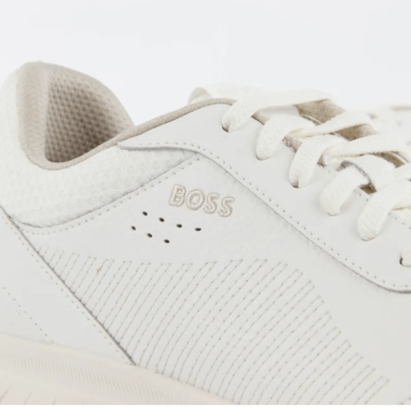 Basket BOSS -Blanc - de ville basse homme -Titanis_Runn_ltmx