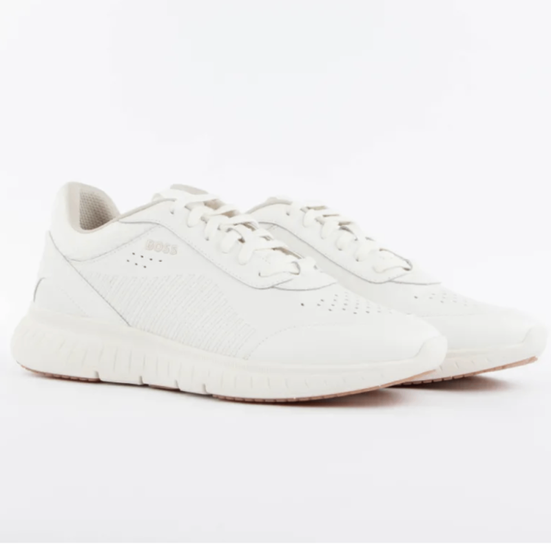 Basket BOSS -Blanc - de ville basse homme -Titanis_Runn_ltmx
