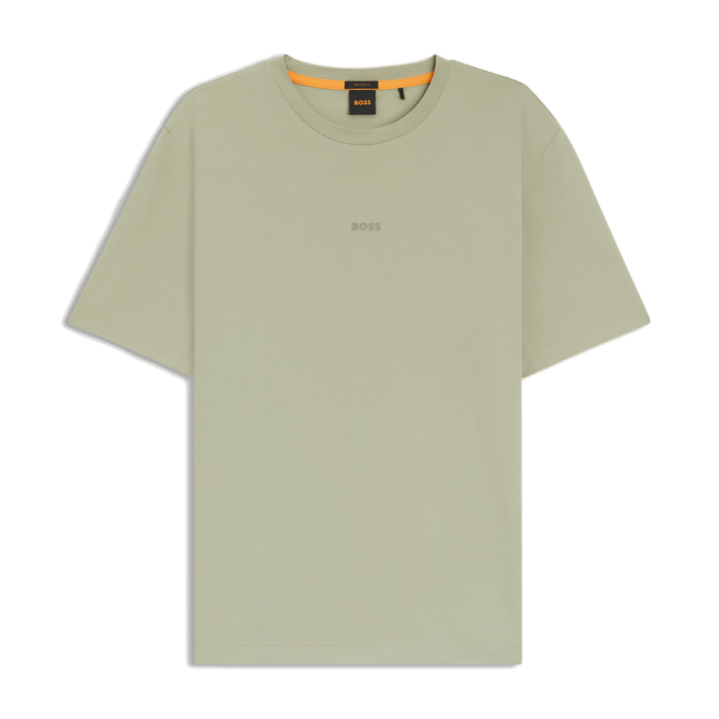 T-shirt  BOSS Relaxed TChup - Vert Clair - en coton stretch à logo imprimé