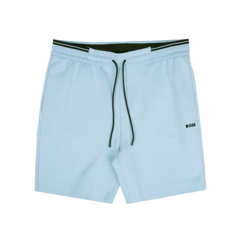 Short Boss SHORTS ZONE - Bleu Clair - en coton mélangé à rayures