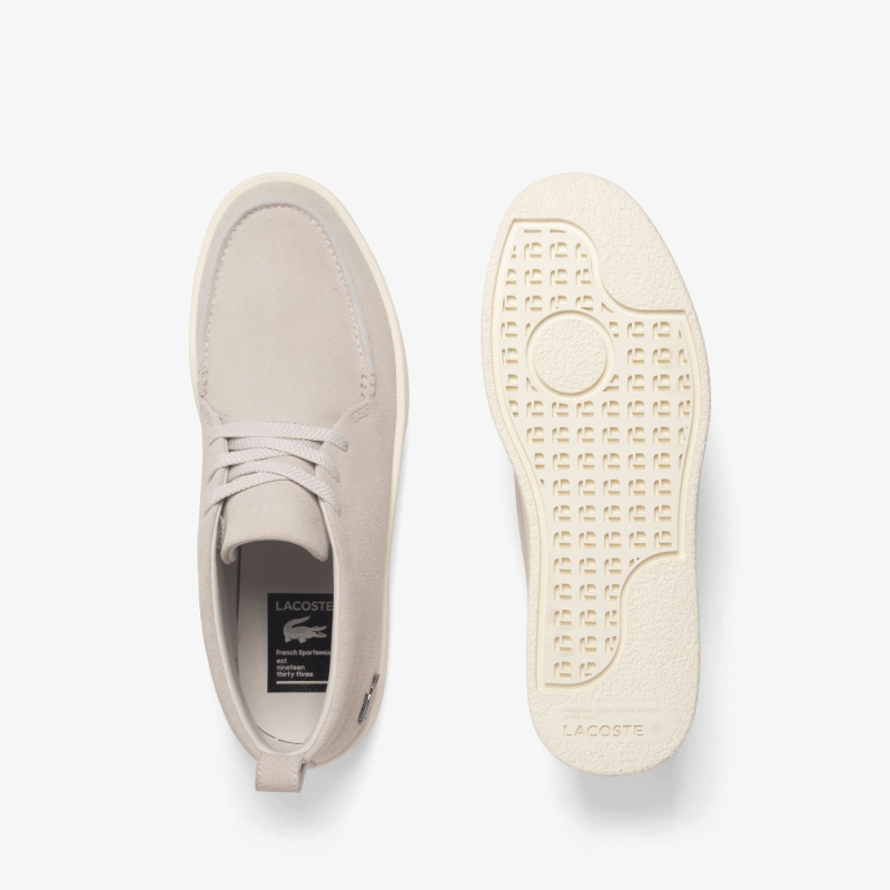 Baskets Lacoste - Beige - BASESHOT CHUKKA en suède Homme