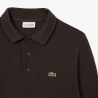 Sweatshirt  Lacoste  -Marron-col polo coton côtelé