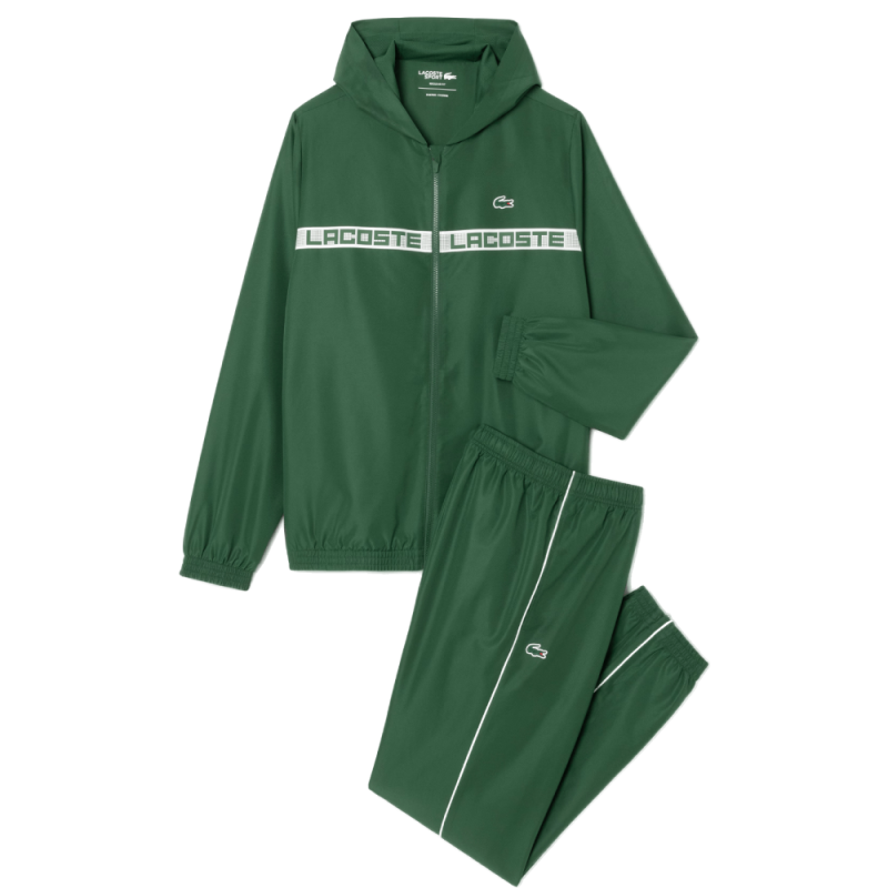 Survêtement Lacoste - Vert - Tennis bande griffée