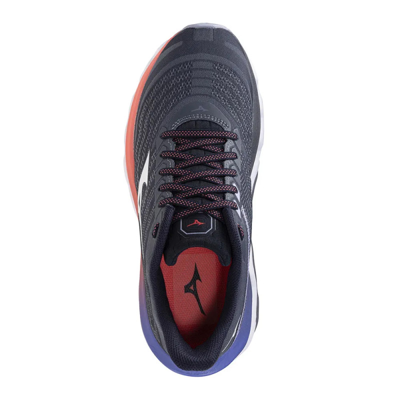 Baskets Mizuno WAVE HORIZON 8 Noires et Roses – Femme - Stabilité maximale et confort premium pour vos runs