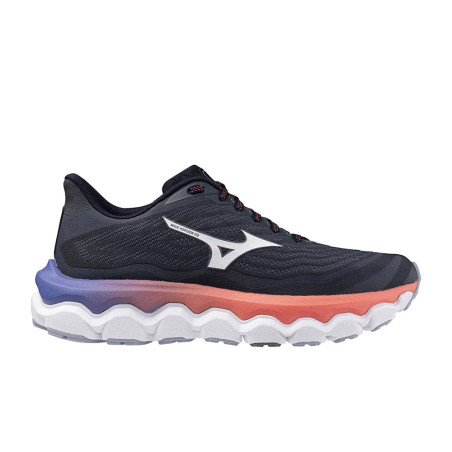 Baskets Mizuno WAVE HORIZON 8 Noires et Roses – Femme - Stabilité maximale et confort premium pour vos runs