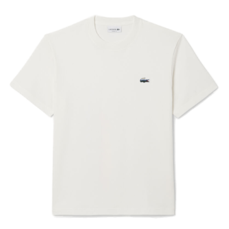 T-shirt  Lacoste -Blanc -Paysage en jersey lourd