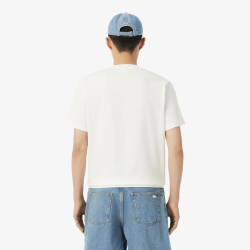 T-shirt  Lacoste -Blanc -manches courtes coupe classique Holiday Croc