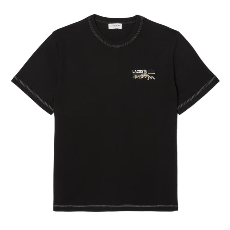 T-shirt  Lacoste -Noir - jersey imprimé